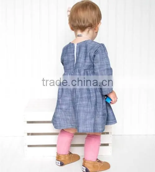 Baby Dress Pictures Classic Childrens Dresses Cap Sleeve Girls Cotton Frock Designs photo-3