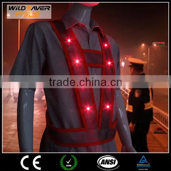 hi Visibility Reflective Safety Vest With Flashing Led Light photo-5