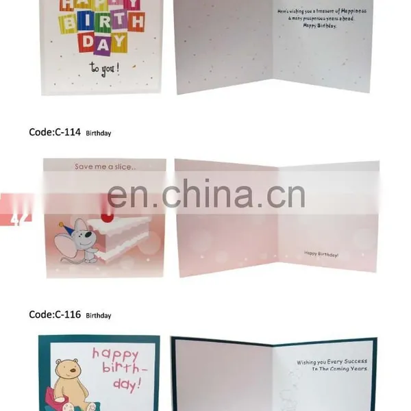 2015 New Arrival!!! Good Design Happy Birthday Card