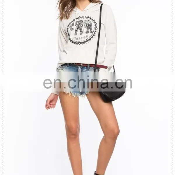 China Supplier Fashion White One Elephant Casual and Cozy Pullover Hooded Sweatshirt photo-5