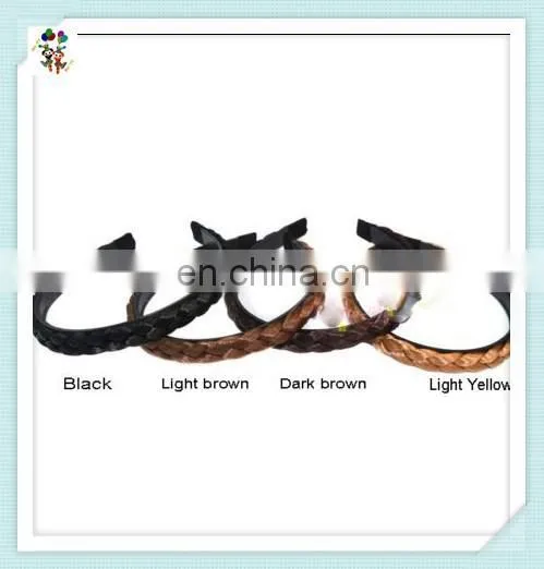 Girls Twist Braided Plait Hoop Colors Synthetic Hair Headband HPC-0121 photo-3
