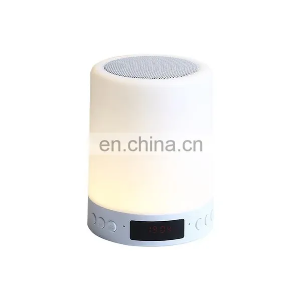 Wholesale Smart Bluetooth Speaker Night Light With Alarm Clock Display BEDSIDE LAMP photo-7