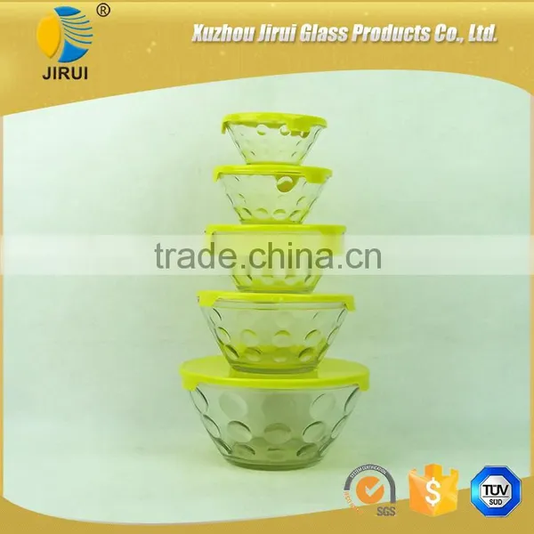 Yellow Five-pieces Glass Bowls Set photo-5