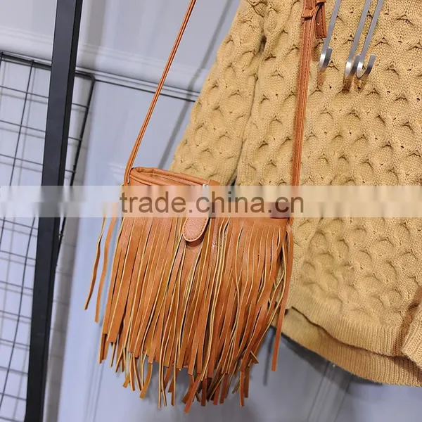 C88891A Hot Sale Ladies Chain Fringe Shoulder Bag Tassels Chain Bags photo-5