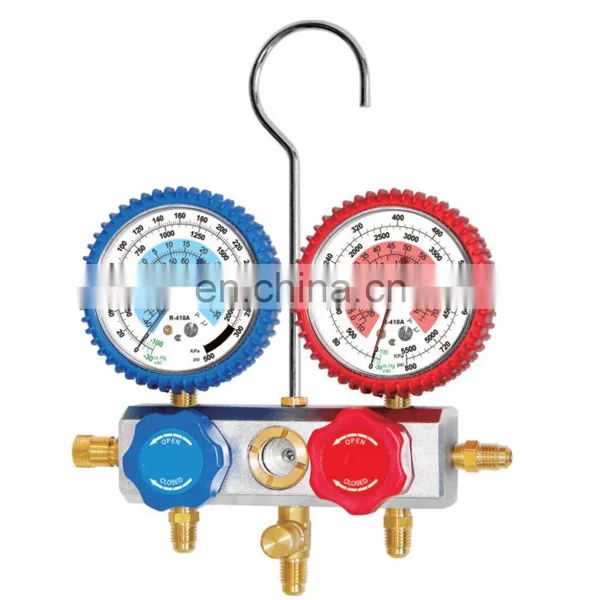 CT-536ALA Aluminium Manometer-Set für das HVAC-Kälteanlagen und Autoklimaanlagen, AC-Aufladung mit R134A und R502 photo-2