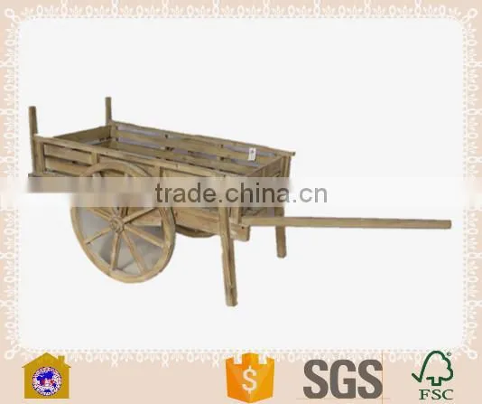 High Quality Cheap Vintage Wooden Used Trolley Cart for Garden Decor. HW15A00317