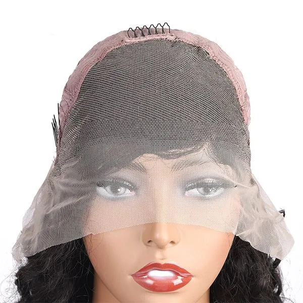 Deep Wave 13x4 Front Wig Human Hair Wigs Brazilian Human Hair Wigs Natural Color photo-5