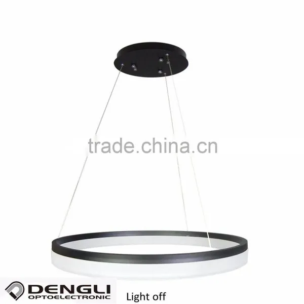 Luxury Circle Ring Led Pendant Light for Lobby Hotel Restaurant photo-5