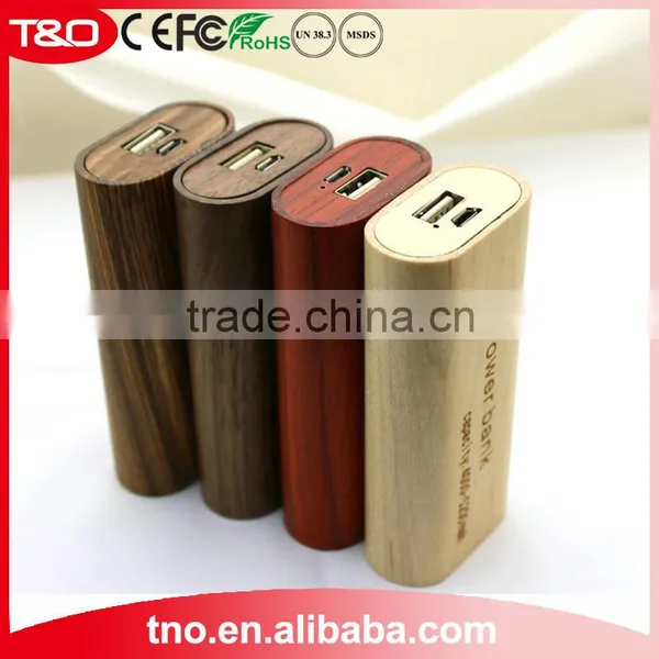 2016 Newest Product Portable Wooden Power Bank Charger 5200mAh photo-2