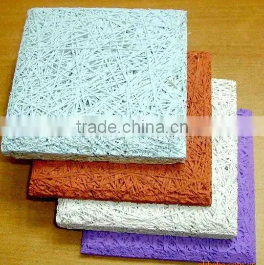 Fireproof Painted Wood Wool Acoustic Panel;aspen Wood Fiber Cement Acoustic Board