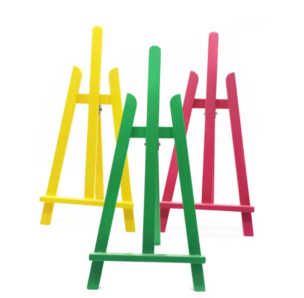 8*15cm Mini Easel With 10*10cm Canvas for Kids Solid Wooden Easel Canvas Small Easel Multi Size photo-5