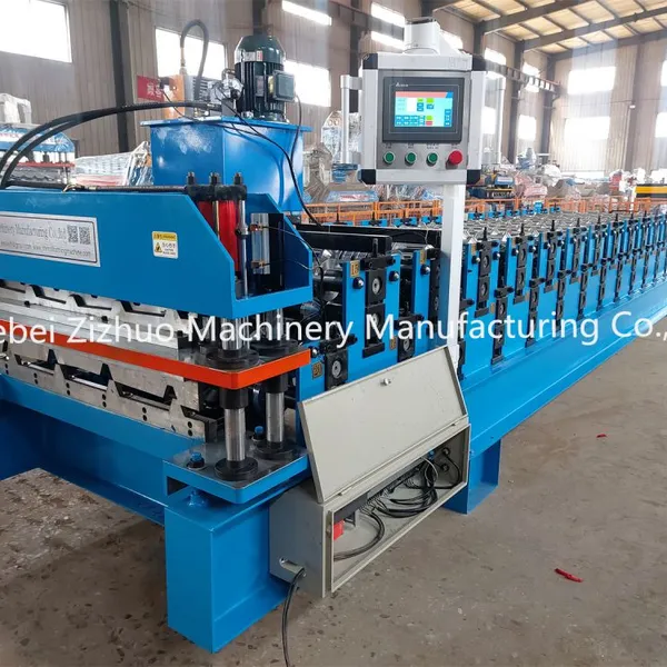 TR4-TR5 Double Layer Metal Roofing Sheet Cold Roll Forming Machine Peru photo-2