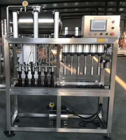 Semi automatic glass bottle beer filling machine