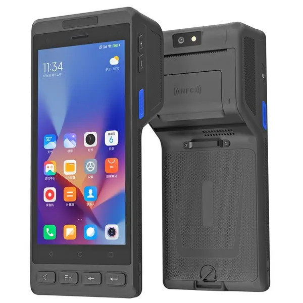 HiDON Cheapest Factory PDAs Android 14 Handheld Terminal Barcode Scanner PDA With POS Thermal Printer UHF RFID With NFC for Warehouse photo-2