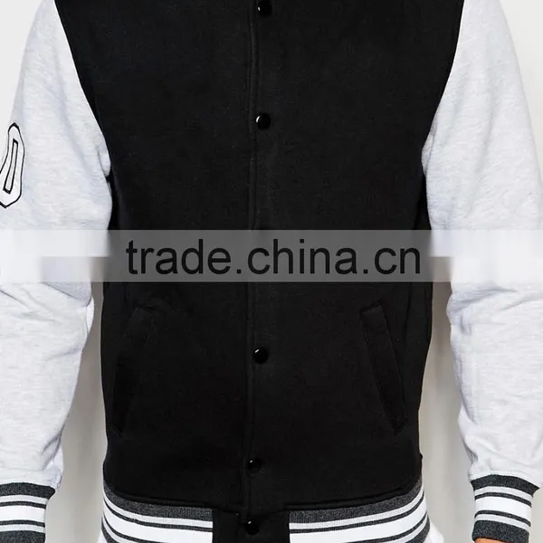 New 2016 Fashion Mens Button Up Baseball Varsity Jacket photo-3