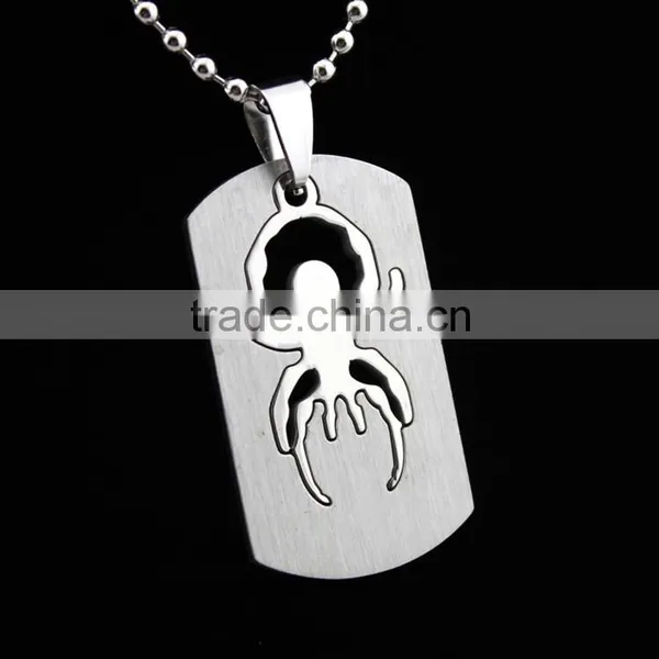 Stainless Steel Combo Spider Pendant Necklace photo-6