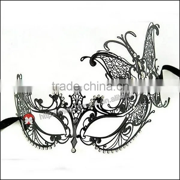 Delicate Women's Swan Metal Filigree Laser Cut Christmas Carnival Mask