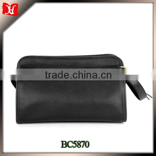 High quality leather travel kit toilet bag toiletries travel kit bag made in china