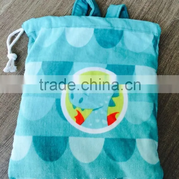 Wholesaler Custom Reactive Beach Towel Backpack photo-5