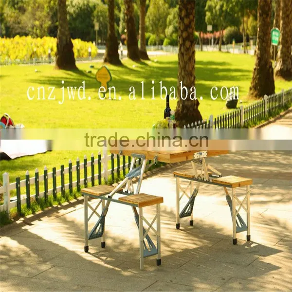 4 Seat Wooden Folding Table