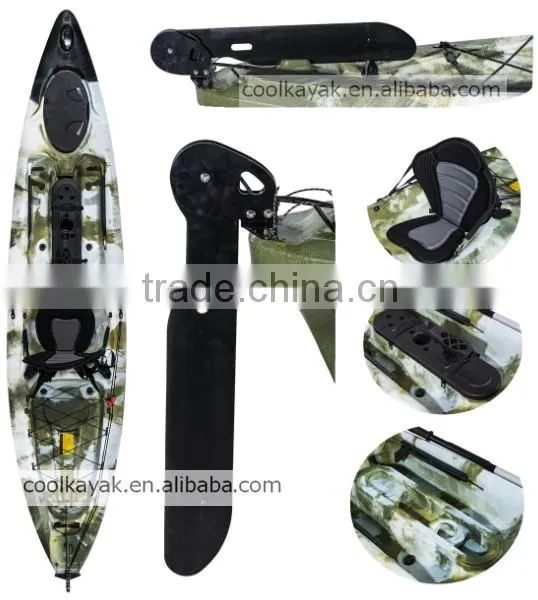 HDPE Paddler Plastic Boat Fishing Kayak With Pedals and Rudder Quality Choice photo-3