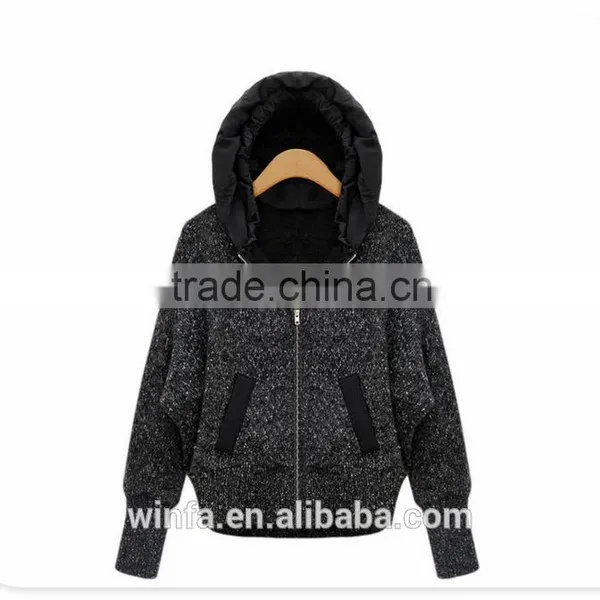 Autumn or Winter Pure Cashmere Basic Oversize Women's Cape Knit Top Batwing Cardigan Sweater Coat Black photo-4