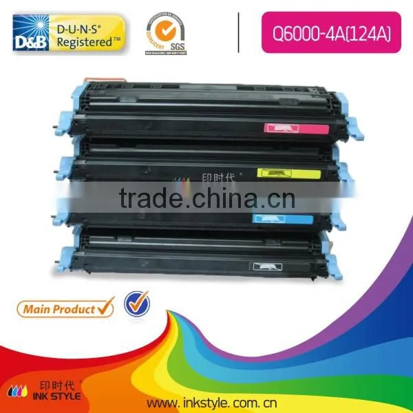 four colour compatible for hp q6000a toner cartridge with chip