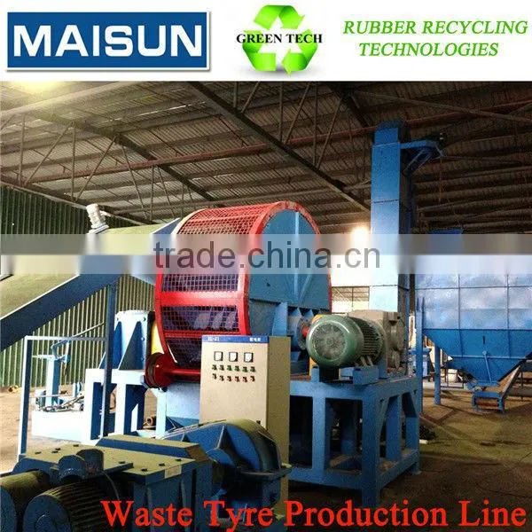 automatic operation tire recycling line