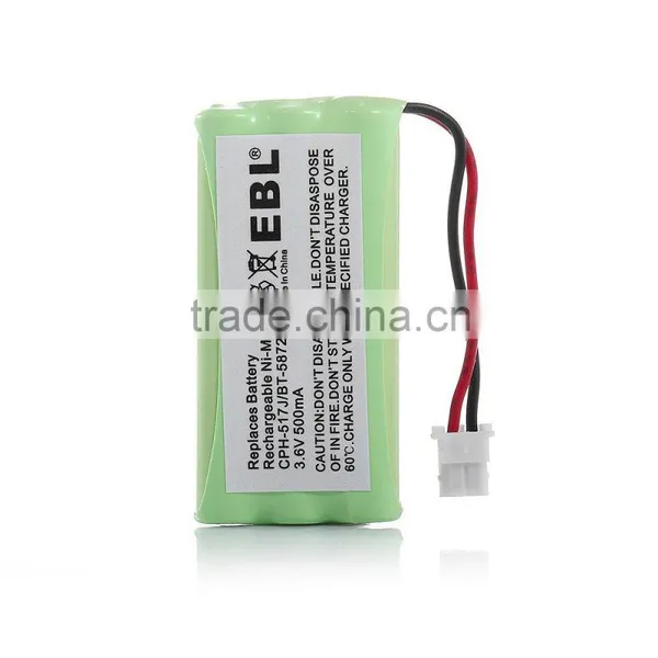 EBL 3.6V 500mAh Cordless Phone Rechargeable Battery for BT-5872 CPH-517 BT5632 LS5145 LS5146 LS5101 photo-2