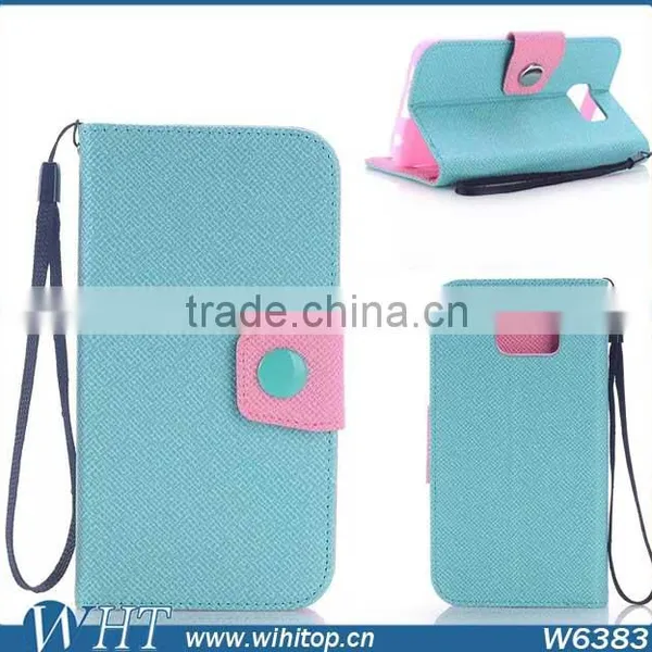 Fashion Korean Style Magnetic Flip Leather Case Stand Wallet Holster For Samsung Galaxy S6 G9200 photo-5