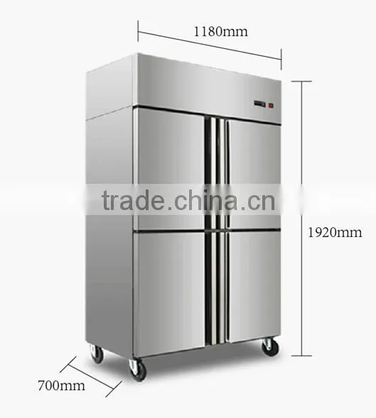 C3 900L 4-door Double-temperature Upright Commercial Refrigerator Freezer for Restaurant photo-3