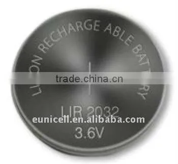 CR2032 rechargeable battery LIR2032 rechargeable button battery