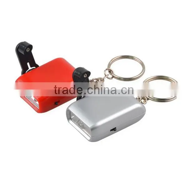 Mini Hand Crank Dynamo Led Keychain Light photo-6