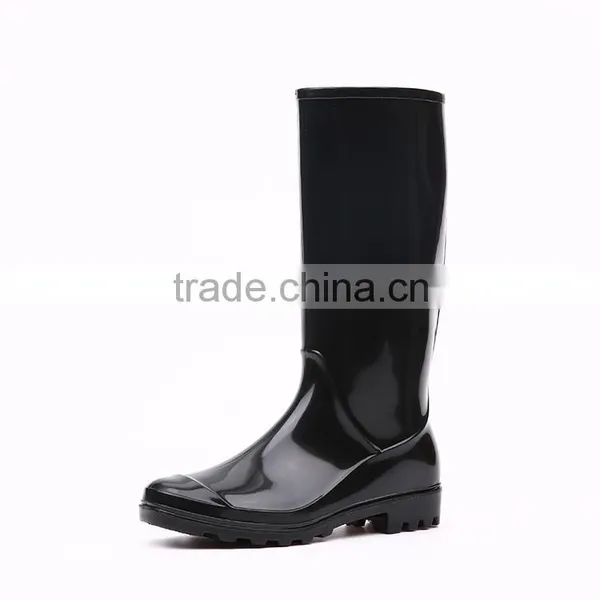 2016 Simple Style Cheap Black Pvc Rain Boots Without Steel Toe, Cheap Plastic Pvc Rain Boots photo-4