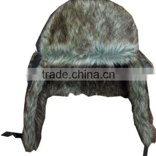 Nylon & Fake Fur Warm Hat Earflap Hat