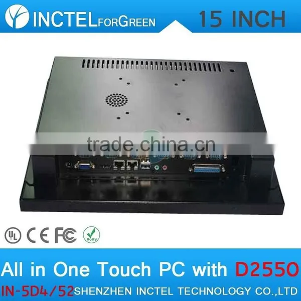 2015 NEW Desktop Computer Touchscreen All in One Computer With 5 Wire Gtouch 15 Inch 6COM LPT 4G RAM ONLY Dual 1000Mbps Nics photo-2