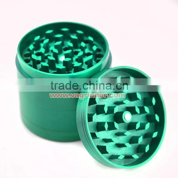Free Logo Metal Herb Grinders Machine Herb Grinder 55mm Diameter Zinc Alloy Material Gunblack 4 Parts With Mini Pollen Scraper photo-5