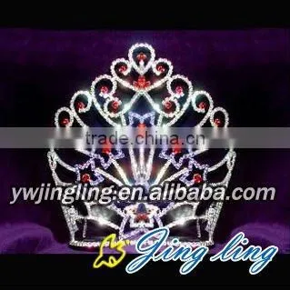 Royal Large Tiara Sapphire Star Pageant Crowns