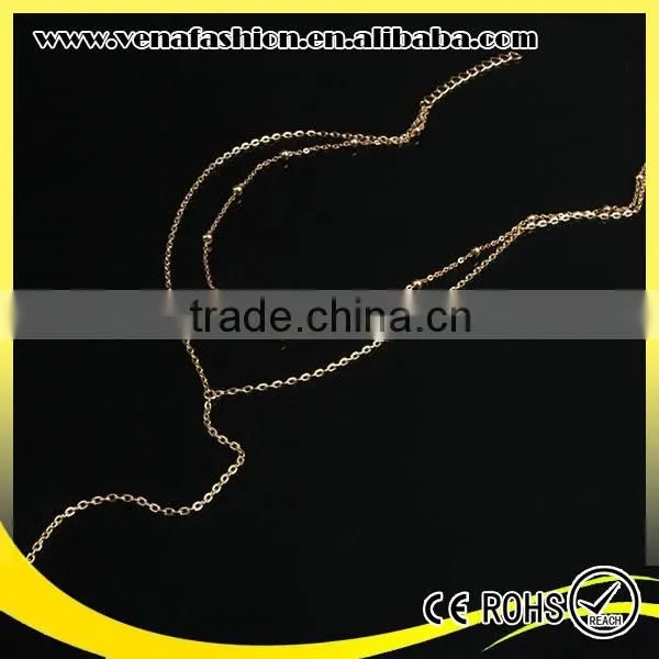 Star Beads Tassel Long Gold Necklace Designs, Plain Gold Necklace photo-4