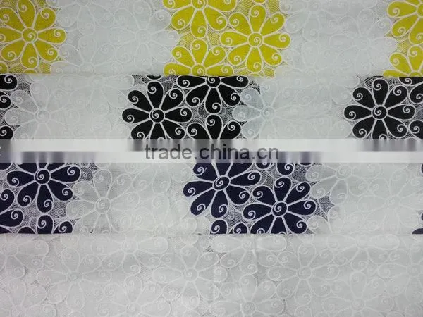 YH005# Lace Fabric for Wedding Dress /Burning Flower Lace Fabric /TC Material Lace Fabric photo-6