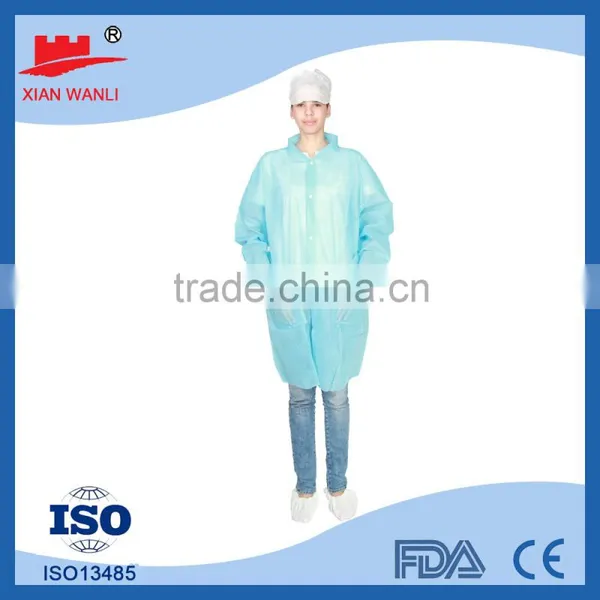 Medical Disposable Cool Lab Coats Cheap Nonwoven Top Green Antistatic Lab Coats photo-3