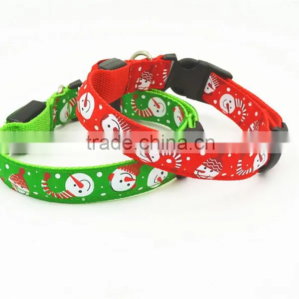 Lovely Christmas Flashing LED Safety Puppy Supplies Collar photo-3