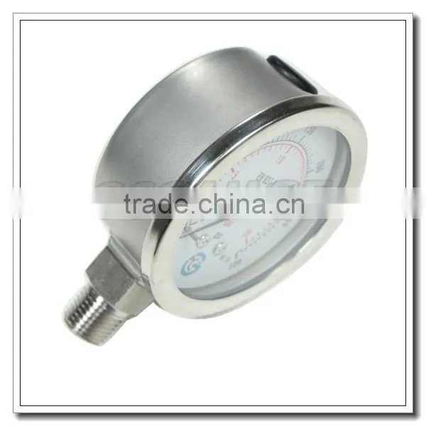 High Quality 2.5 Inch All Stainless Steel Bottom Entry Industrial Pressure Meter photo-5