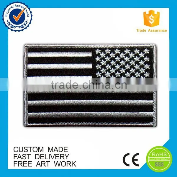 High Quality Custom American Flag Embroidered Patches photo-5