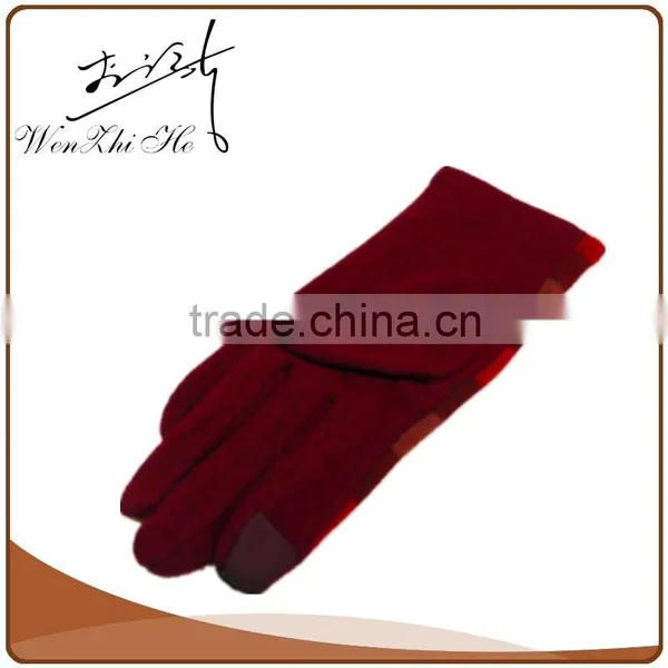 Checkered Pattern Cheap Winter Gloves For Screen Touch photo-6