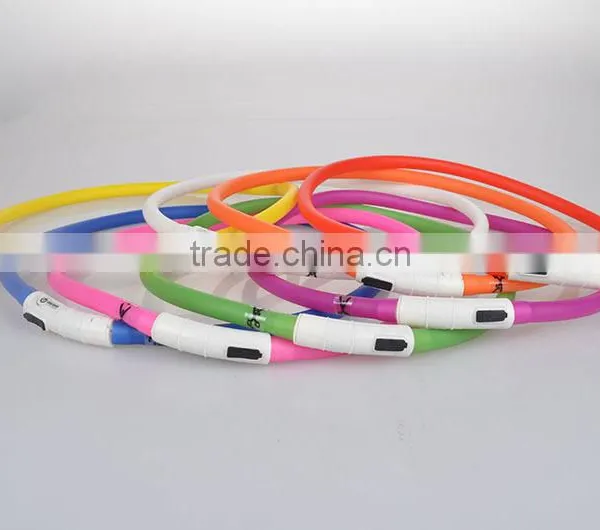 Newest Waterproof Led Dog Collar Cuttable USB Rechargeable Usb Rechargeable Flashing Dog Collars photo-2
