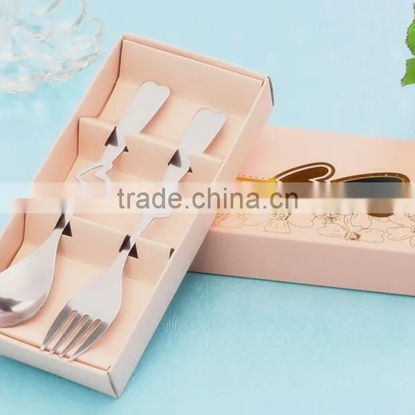 New Heart Shaped Stainless Steel Fork Spoon Wedding Fancy Gift Items