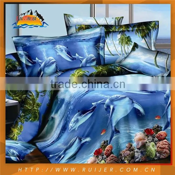 Hot Sale Reactive Printing Floral Design Quilt Cover 3D photo-5