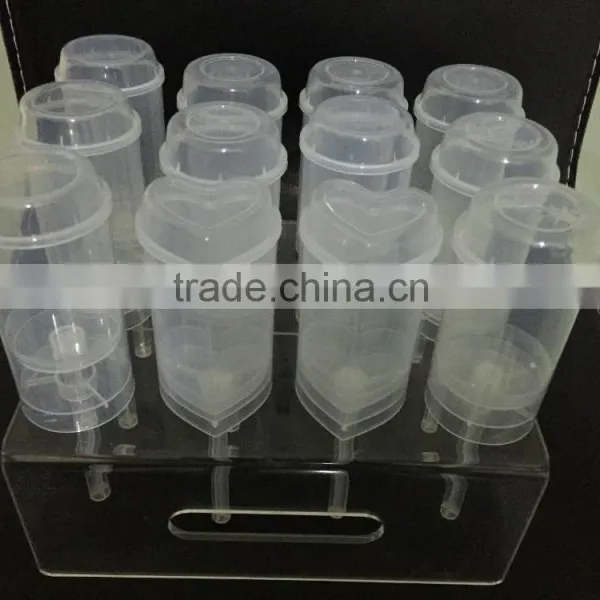 Christmas Hot Selling Round or Heart Shape PP Cake Decoration Tubes With Lid