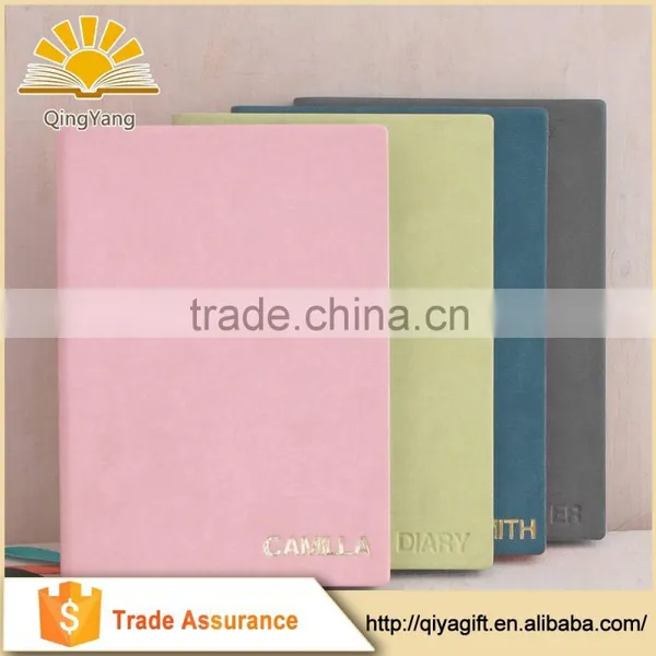 pu Leather Gold Foil Stamping Diary 2017 80gsm Notebooks photo-4